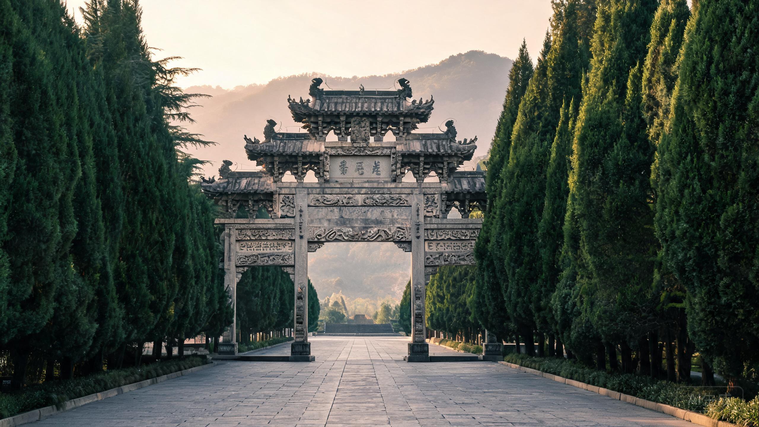 成都市院山公墓实景图
