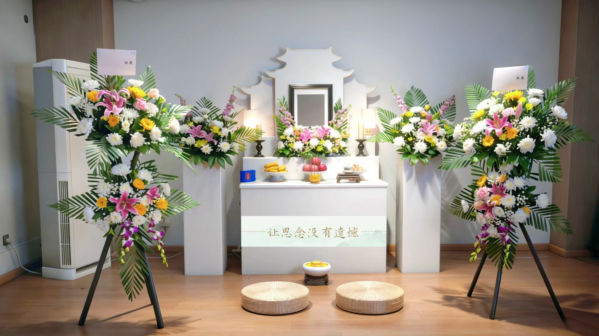 简约治丧灵堂整体布置